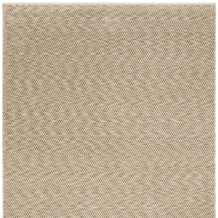 10' X 13' Striped Area Rug With Fringe (575152) - Beige / Tan