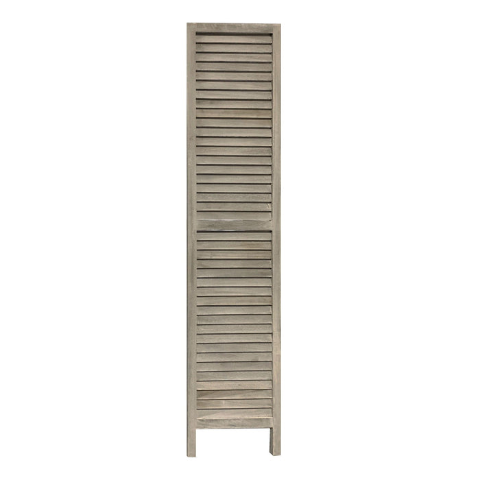3 Panel Shutter Screen Room Divider - Gray