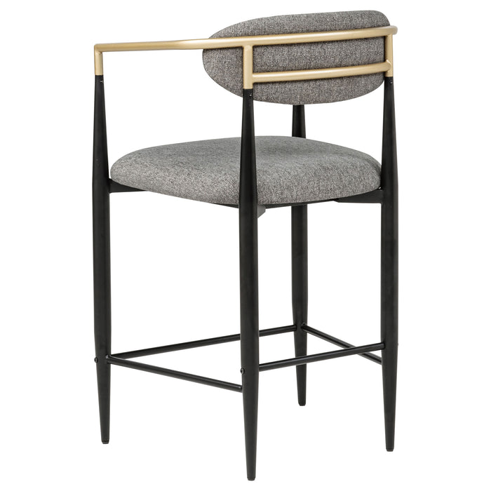 Tina Fabric Upholstered Counter Chair Grey (Set of 2)