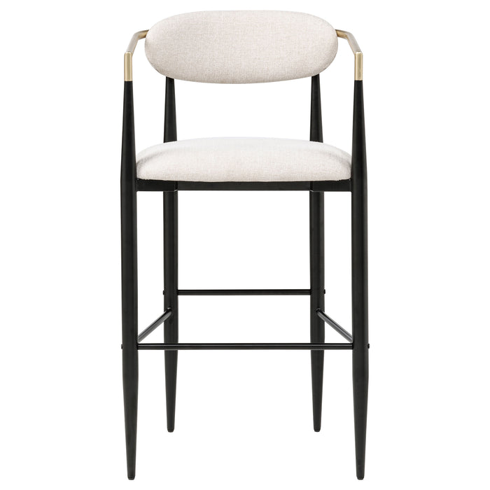 Tina Fabric Upholstered Bar Chair Beige (Set of 2)