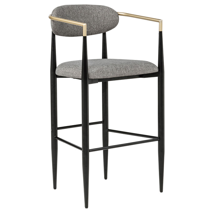 Tina Fabric Upholstered Bar Chair Grey (Set of 2)