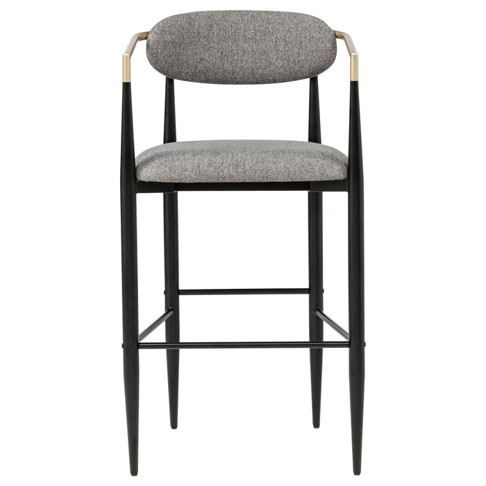 Tina Fabric Upholstered Bar Chair Grey (Set of 2)