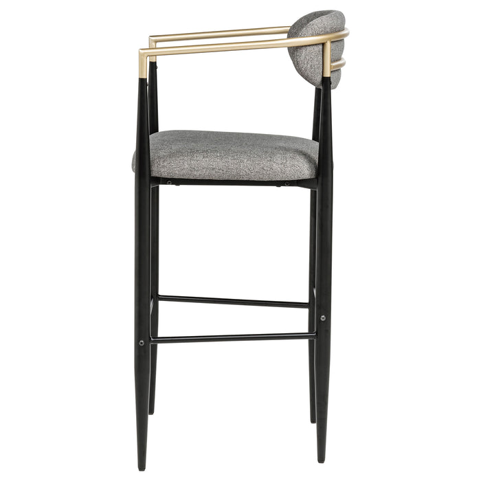 Tina Fabric Upholstered Bar Chair Grey (Set of 2)