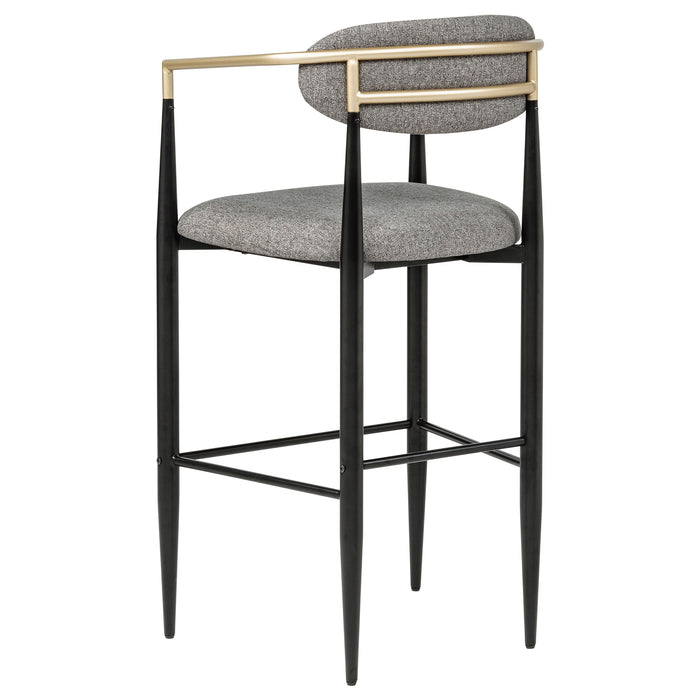Tina Fabric Upholstered Bar Chair Grey (Set of 2)