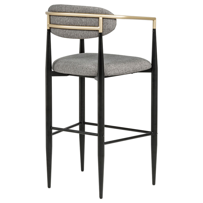 Tina Fabric Upholstered Bar Chair Grey (Set of 2)