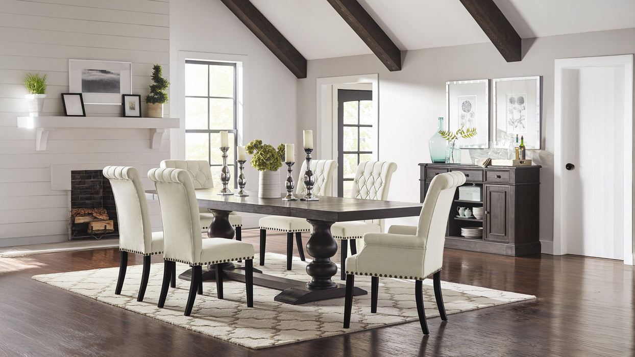 Phelps 5-piece Rectangular Dining Table Set Distressed Noir