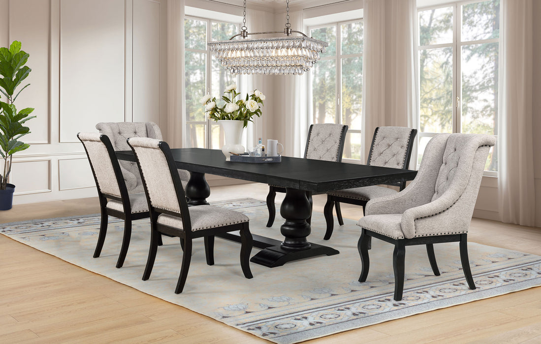 Phelps 7-piece Rectangular Dining Table Set Distressed Noir