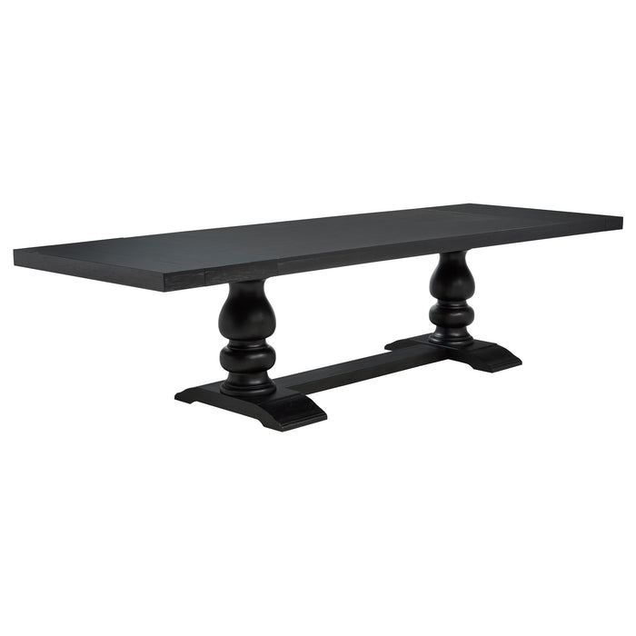 Phelps 7-piece Rectangular Dining Table Set Distressed Noir