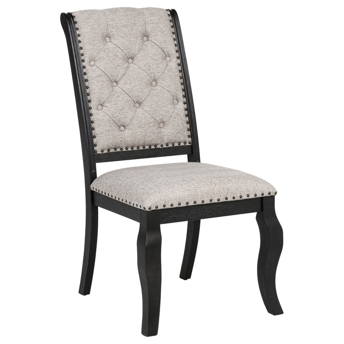 Phelps 7-piece Rectangular Dining Table Set Distressed Noir