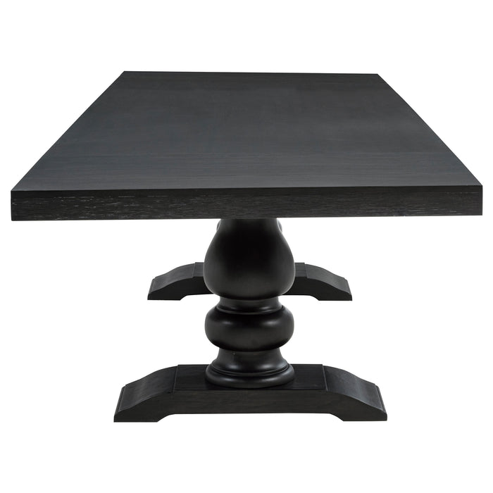 Phelps 7-piece Rectangular Dining Table Set Distressed Noir