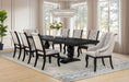CoasterEveryday Phelps 9-piece rectangular dining table set in distressed noir finish