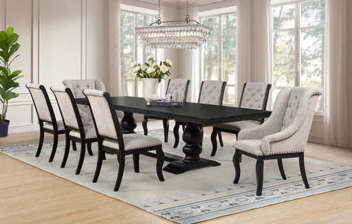 CoasterEveryday Phelps 9-piece rectangular dining table set in distressed noir finish