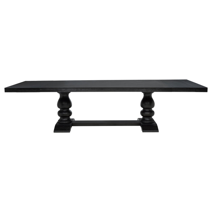 Phelps 9-piece Rectangular Dining Table Set Distressed Noir