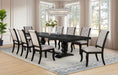 CoasterEveryday Phelps 9-piece rectangular dining table set in distressed noir finish