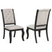 Phelps upholstered dining side chair in tan distressed finish by CoasterEveryday, set of 2