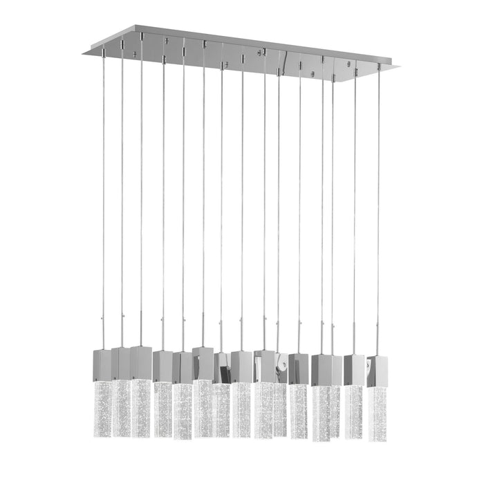 Cluster Multi Light Metal LED Dimmable Chandelier With Shades - Silver
