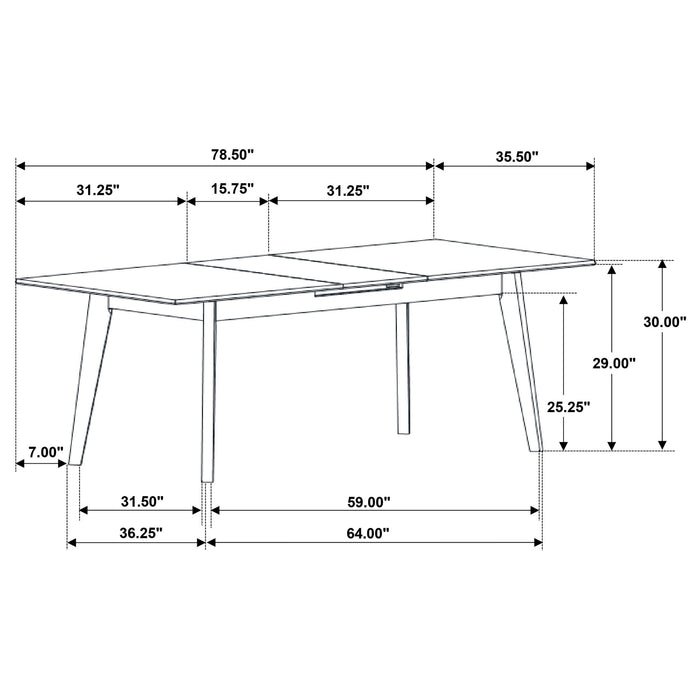 Crestmont 5-piece Extension Leaf Dining Table Set Black
