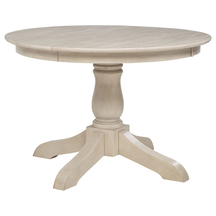 Orrison 7-piece Oval 62-inch Extension Leaf Dining Set Linen