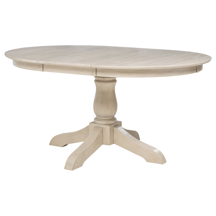Orrison Oval 62-inch Wood Extension Leaf Dining Table Linen