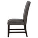 Averill dark grey faux leather upholstered dining side chairs by CoasterEveryday, set of 2