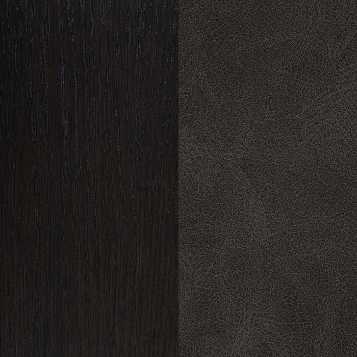 Averill Faux Leatherette Upholstered Dining Side Chair Dark Grey (Set of 2)