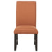 CoasterEveryday Berning salmon orange fabric upholstered parson side chairs, set of 2