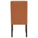 CoasterEveryday Berning salmon orange fabric upholstered parson side chairs, set of 2