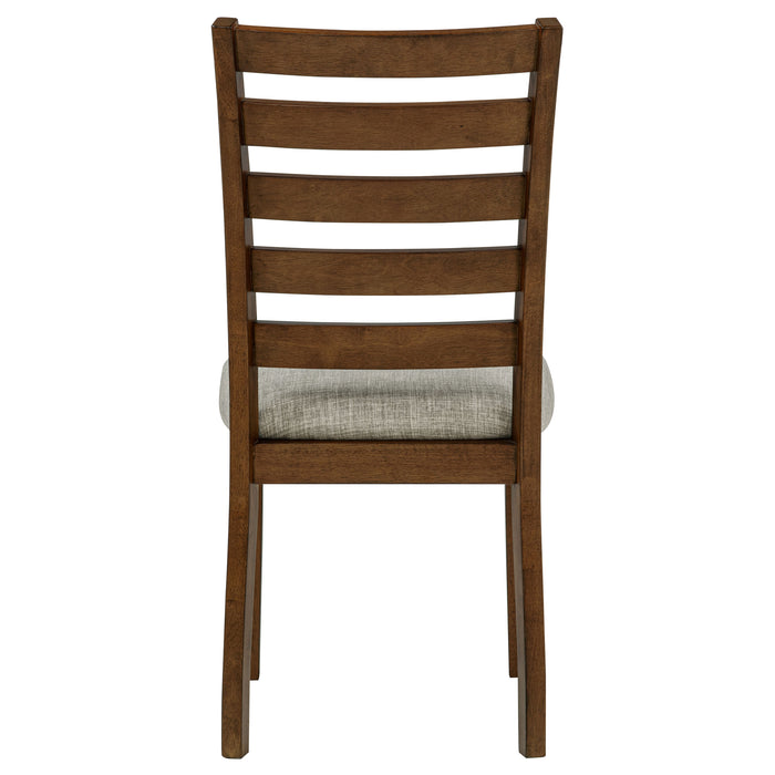 Atwood Wood Dining Side Chair Upholstered Seat Warm Brown