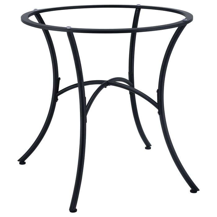 Kline Curved Metal Dining Table Base Matte Black