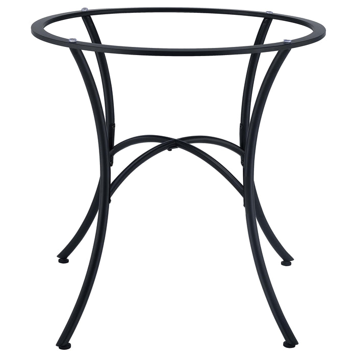 Kline Curved Metal Dining Table Base Matte Black
