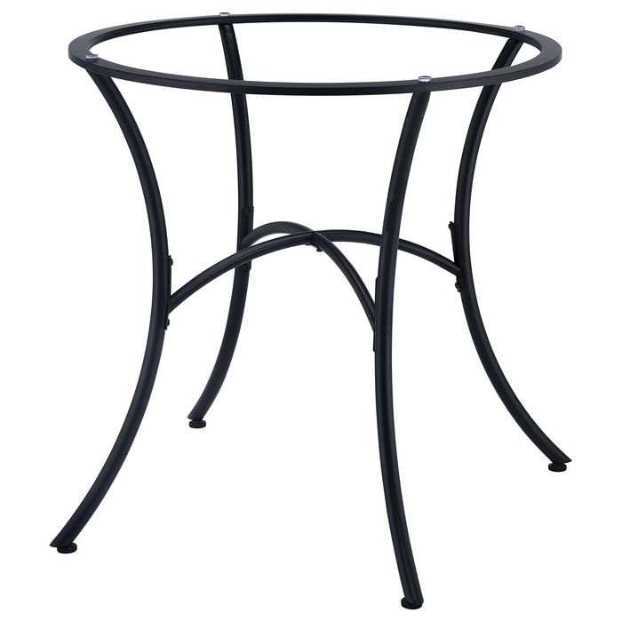 Kline Curved Metal Dining Table Base Matte Black