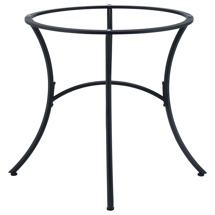 Kline Curved Metal Dining Table Base Matte Black