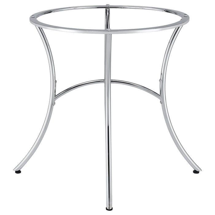 Kline Curved Metal Dining Table Base Chrome