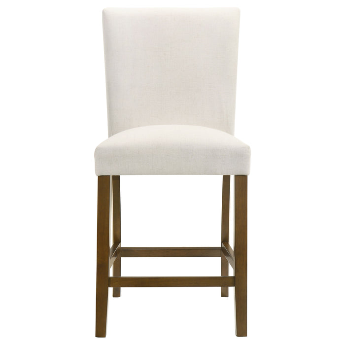 Paxton 5-piece Round Glass Top Counter Height Dining Set Beige