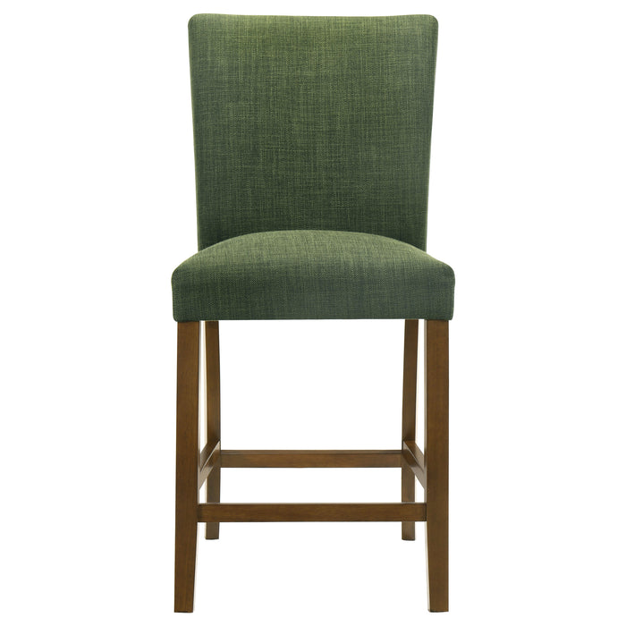 Paxton 5-piece Round Glass Top Counter Height Dining Set Green