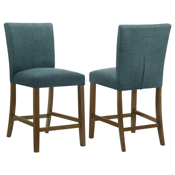 Paxton Upholstered Counter Height Dining Chair Teal Blue (Set of 2)