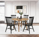 CoasterEveryday Andrews 5-piece round dining table set with light ash finish and black accents, featuring a modern furniture design.