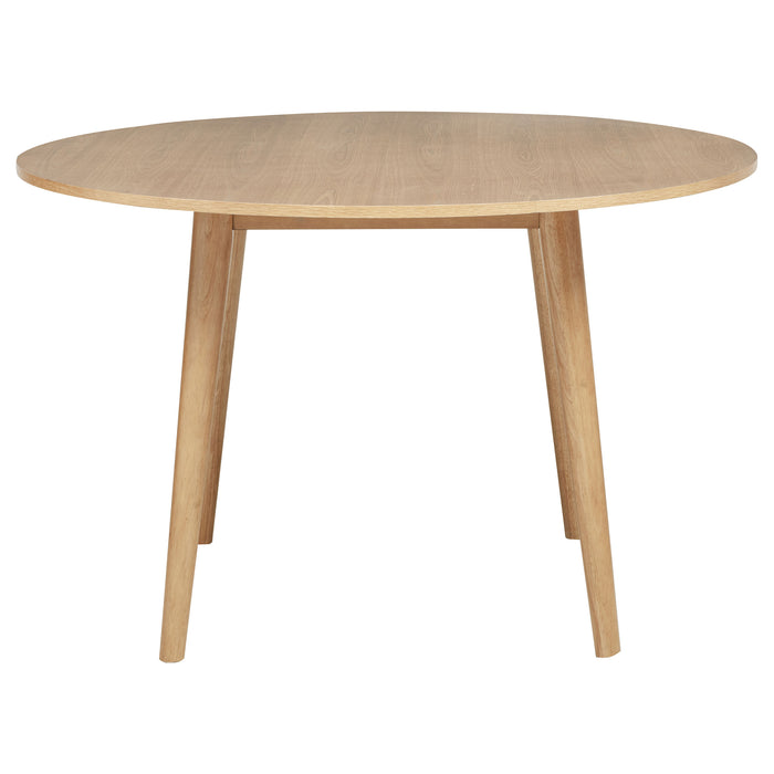 Andrews 5-piece Round Dining Table Set Light Ash and Black