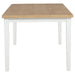 Andrews 7-piece dining set by CoasterEveryday with light ash table and six white chairs