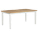 CoasterEveryday Andrews 7-piece dining set with light ash chairs and white tabletop