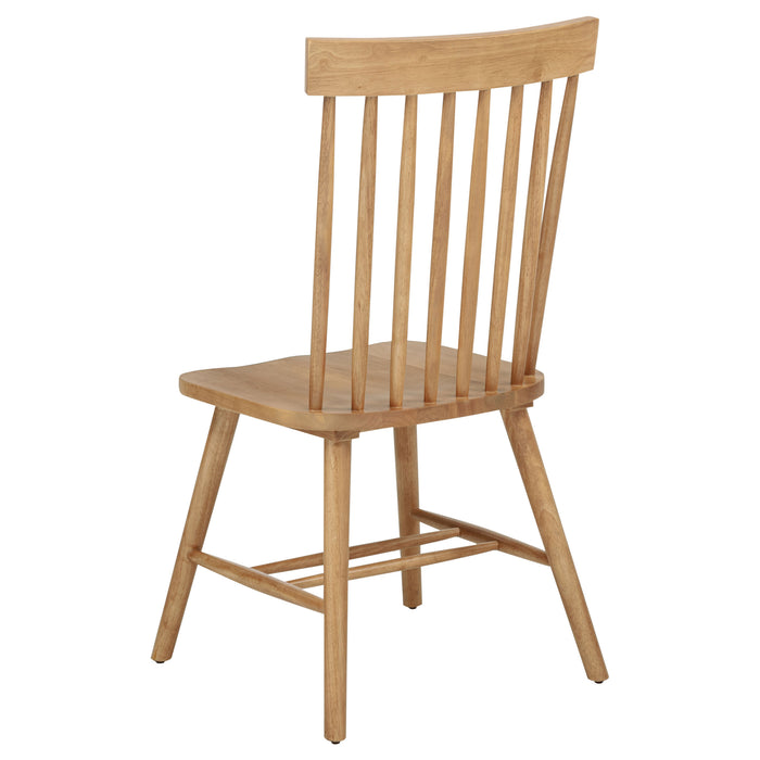 CoasterEveryday Andrews 7-piece dining set with light ash chairs and white tabletop