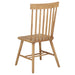 CoasterEveryday Andrews 7-piece rectangular dining set with light ash wood finish and white table, includes matching chairs.