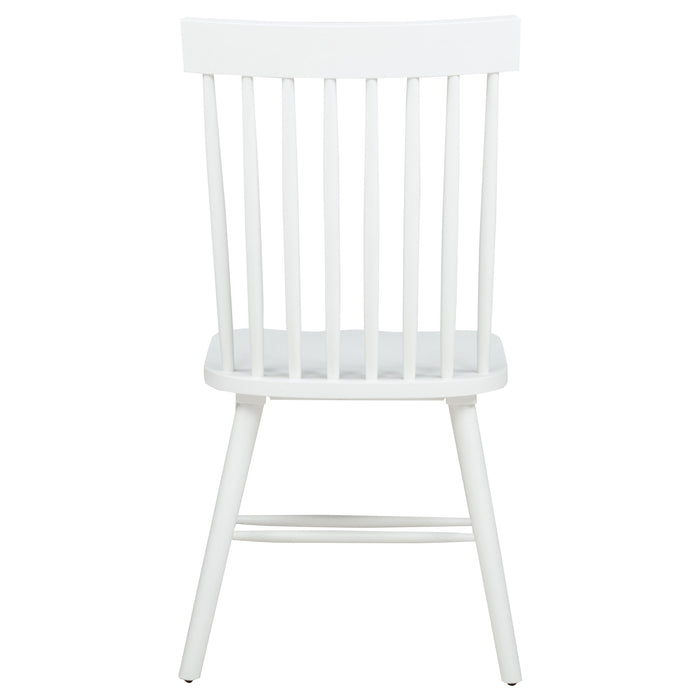 Andrews Windsor Spindle Back Dining Side Chair White (Set of 2)