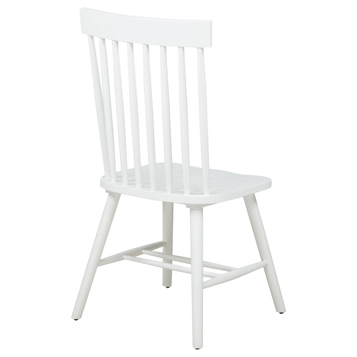 Andrews Windsor Spindle Back Dining Side Chair White (Set of 2)