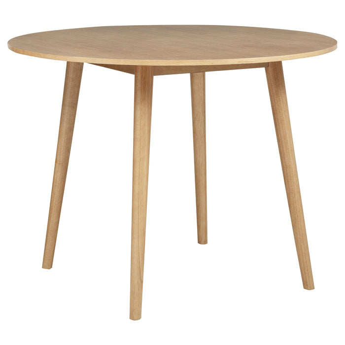 CoasterEveryday Andrews 5-piece round dining set with light ash and white finish, includes table and matching chairs for a modern look
