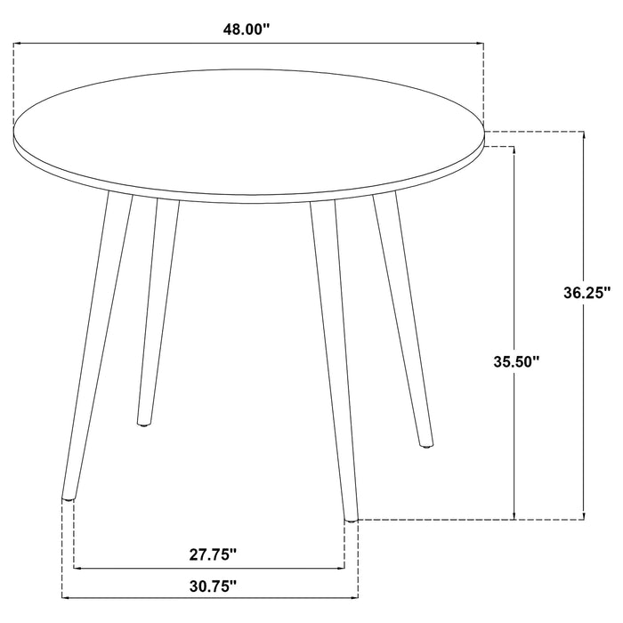 Andrews 5-piece Round Counter Dining Set Light Ash and White
