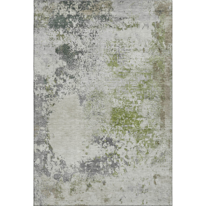 10' X 14' Abstract Washable Area Rug With UV Protection (717062) - Linen / Gray