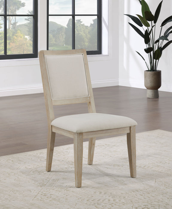Trofello Upholstered-Back Dining Side Chair White Washed (Set of 2)