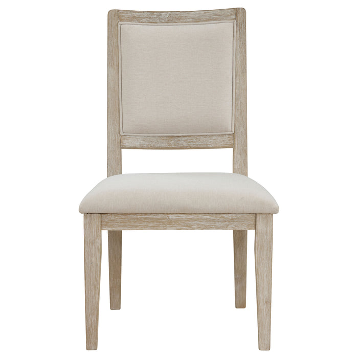 Trofello Upholstered-Back Dining Side Chair White Washed (Set of 2)