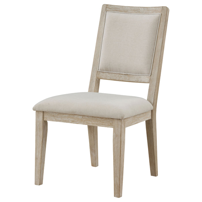 Trofello Upholstered-Back Dining Side Chair White Washed (Set of 2)